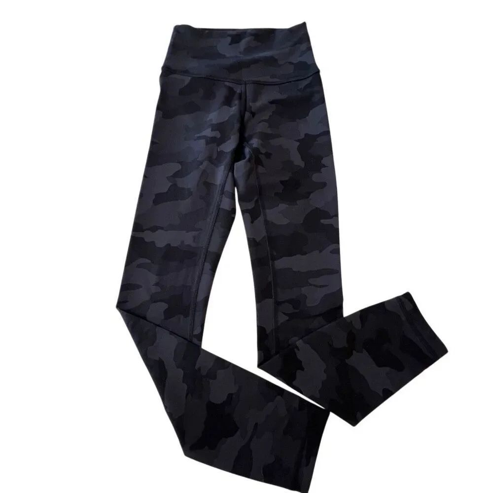 Lululemon Women's Align High-Rise Leggings Heritage Camo Deep Coal Multi Size 2